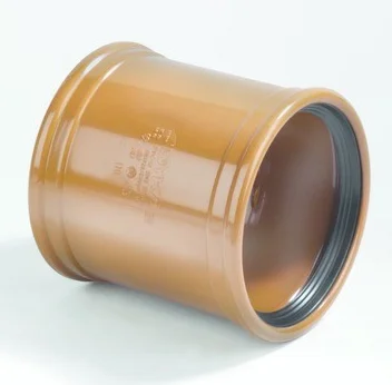 Dyka Polyvinylchlorid (PVC) manchetmof 160mm FF SN4 (SDR41) riolering roodbruin BENOR-keur Dyka 20024305