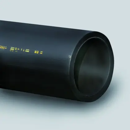 Dyka Kunststof buis Dyka PE100 110x6.6mm BENOR-keur zwart met gele opdruk lengte 10m 20024427