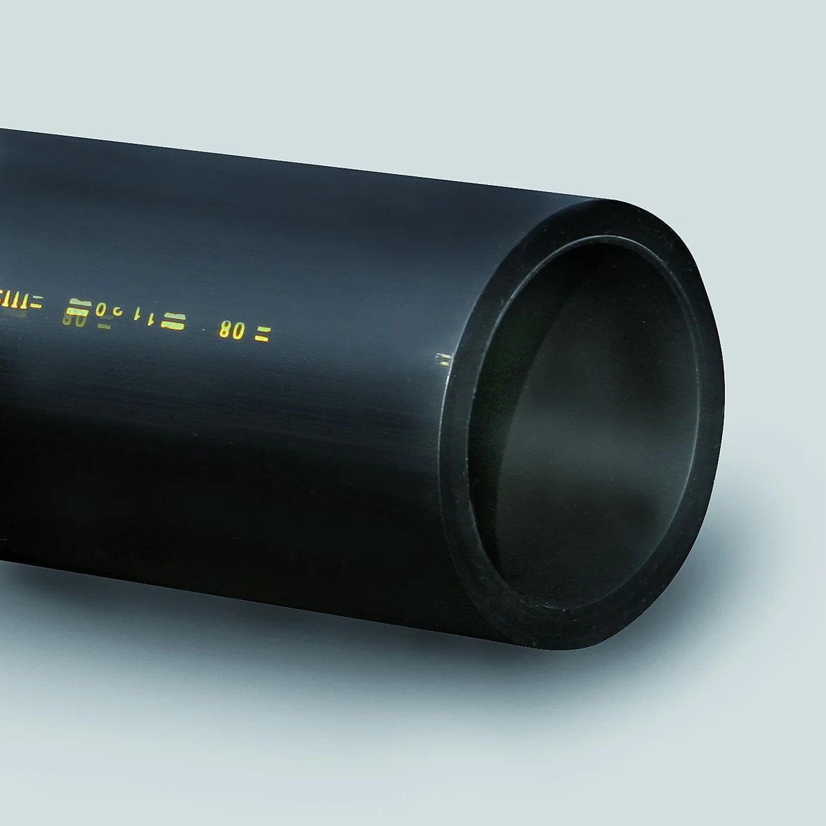 Dyka Kunststof buis Dyka PE100 110x6.6mm BENOR-keur zwart met gele opdruk lengte 10m 20024427