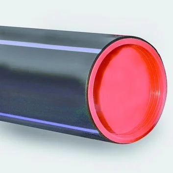 Dyka Kunststof buis Dyka PE80 63x5.8mm BENOR-keur zwart met blauwe streep lengte 6m 20024620