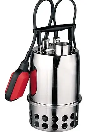 Ebara Dompelpomp inox Hmax=6.5m Qmax=10.2m3/h met vlotter 1x220-240V stroomkabel=10m Ebara Best One Vox A PDB2208M