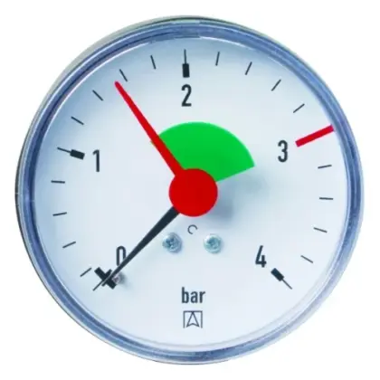 Euro-Index 39001 Euro-Index manometer axiaal 50 mm x 1/4 - bar