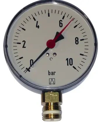 Euro Index Buisveermanometer rf100 r1/2 rad 0+10 euro index 30314