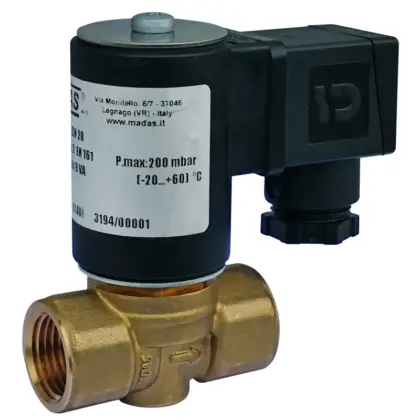 Euro Index Elektromagneet gasventiel N.G. R 3/4 auto reset max. 200mbar 13367
