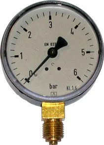 Euro Index Buisveermanometer RF63 R 1/4 0-6 bar radiaal 30113