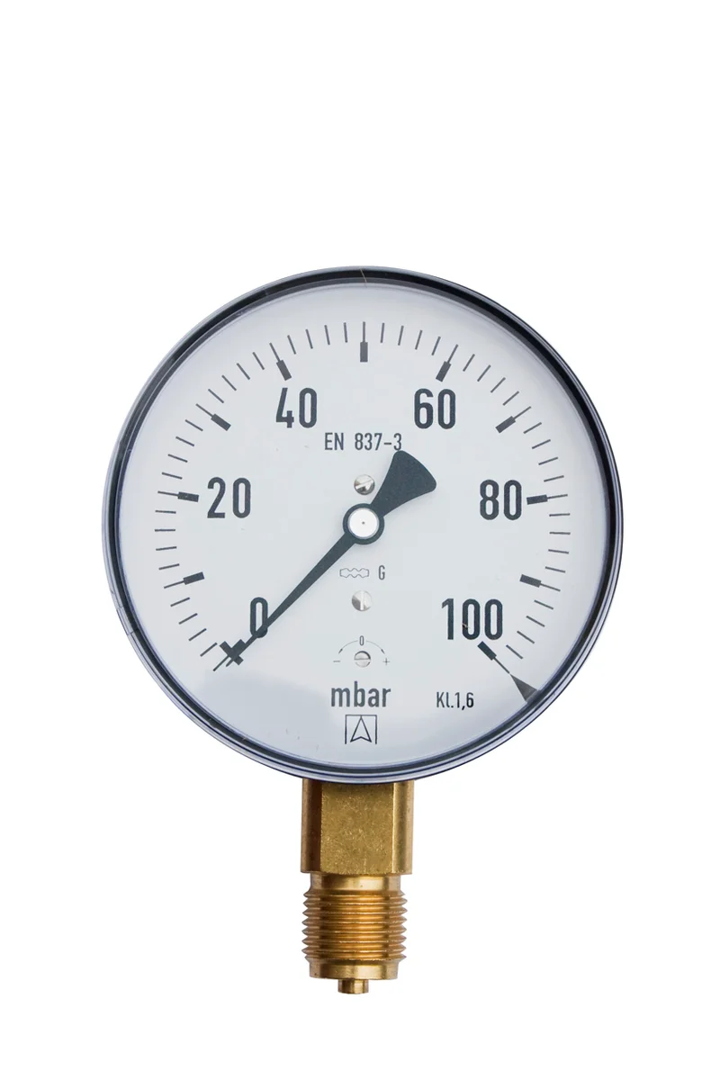 Euro Index Gasmanometer KP100 R1/2 RAD 0+100mbar euro index 31307