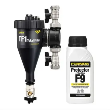 Fernox 62763 Fernox TF1 Total Filter 28 x 28 mm met Protector+ filter fluid F9 265 ml - prijs per set