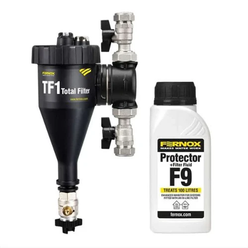 Fernox TF1 Total Filter 3/4 x 3/4 met Protector+ filter fluid F9 265 ml - prijs per set 62764