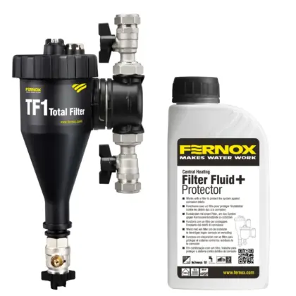 Fernox Lucht-/vuilafscheider Fernox TF1 Total 1 1" 25 incl. 500ml Protector+Filter Fluid 59918