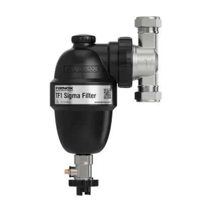 Fernox Vuilafscheider Fernox TF1 Sigma 22mm 22 knelring horizontaal/verticaal met magneet intern 62414