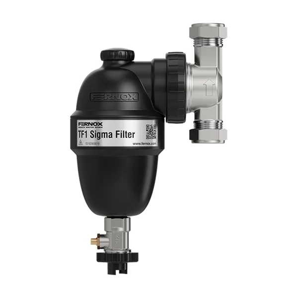 Fernox Vuilafscheider Fernox TF1 Sigma 22mm 22 knelring horizontaal/verticaal met magneet intern 62414