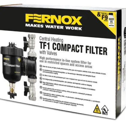 Fernox Vuilafscheider Fernox TF1 Compact 3/4" 20 knelring horizontaal/verticaal met magneet intern 62761