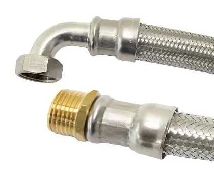 Fixaflex 25.85.1200.I Fixaflex Superflex 25 inox flexibel met bocht MF 1/2 x 1/2 - 1200 mm - Max 90°