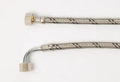 Fixaflex 28.42.1000 Fixaflex OIL mazoutflexibel met bocht FF 3/8 x 1/4 - 1000 mm - conisch dichtend