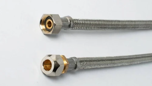Fixaflex Superflex San inox flexibel FF 10 x 3/8 F - 400 mm - met geïntegreerde dichting - Max 90° C 820.58.0400