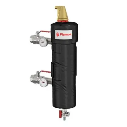 Flamco Lucht-/vuilafscheider Flamco SideFlow Clean 5/4" 32 binnendraad horizontaal/verticaal met magneet intern 17020