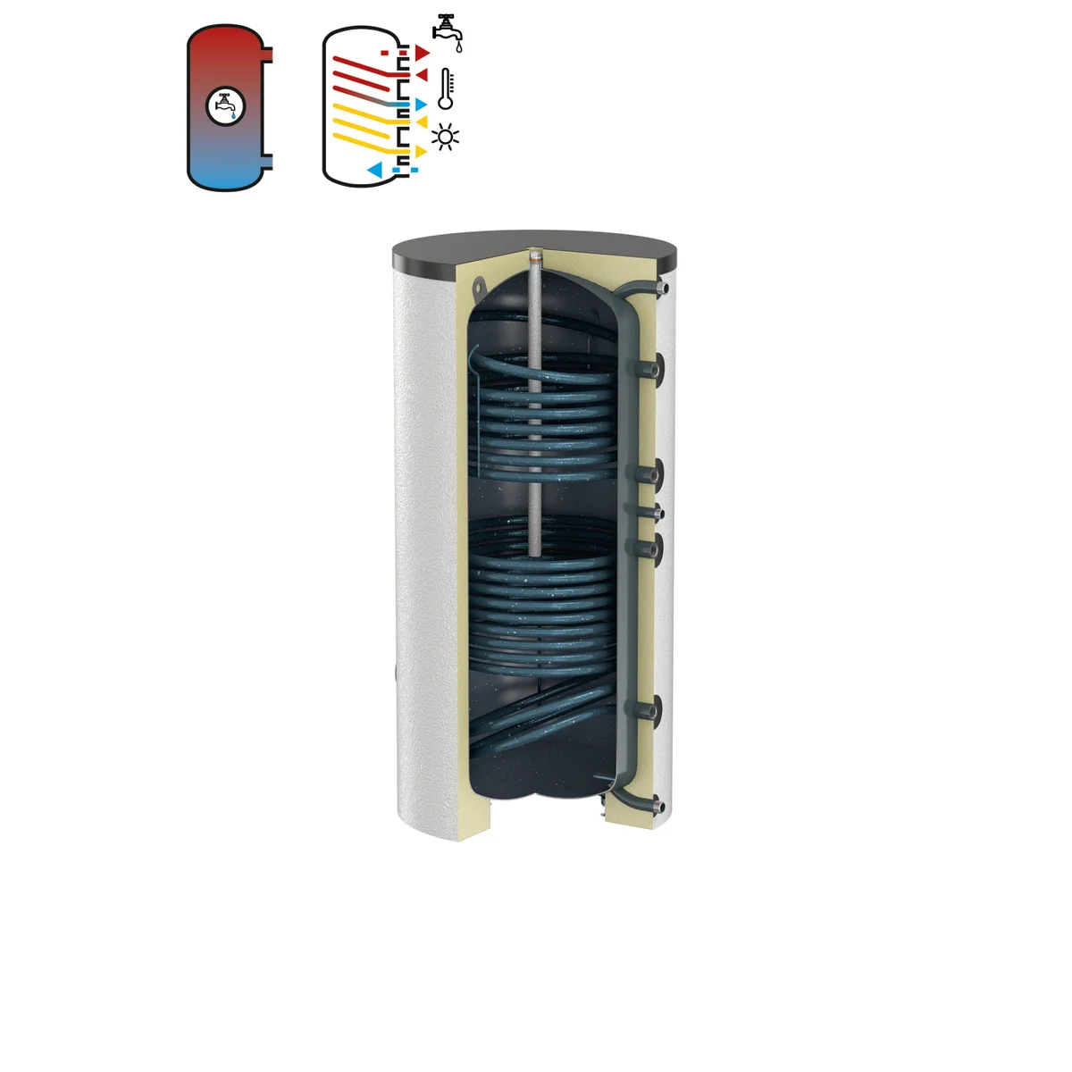 Flamco Flextherm duo solar 400L + iso wit flamco 18233