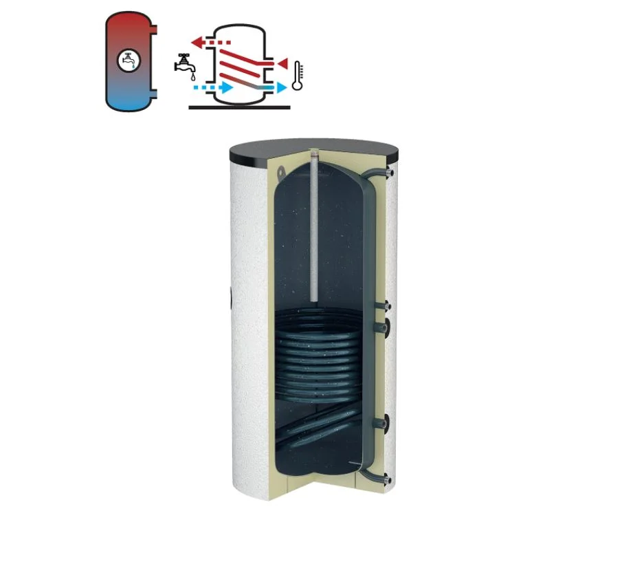 Flamco CV-boiler Flamco FlexTherm Duo 200l C Ø560x1350mm 1"prim 200 18504