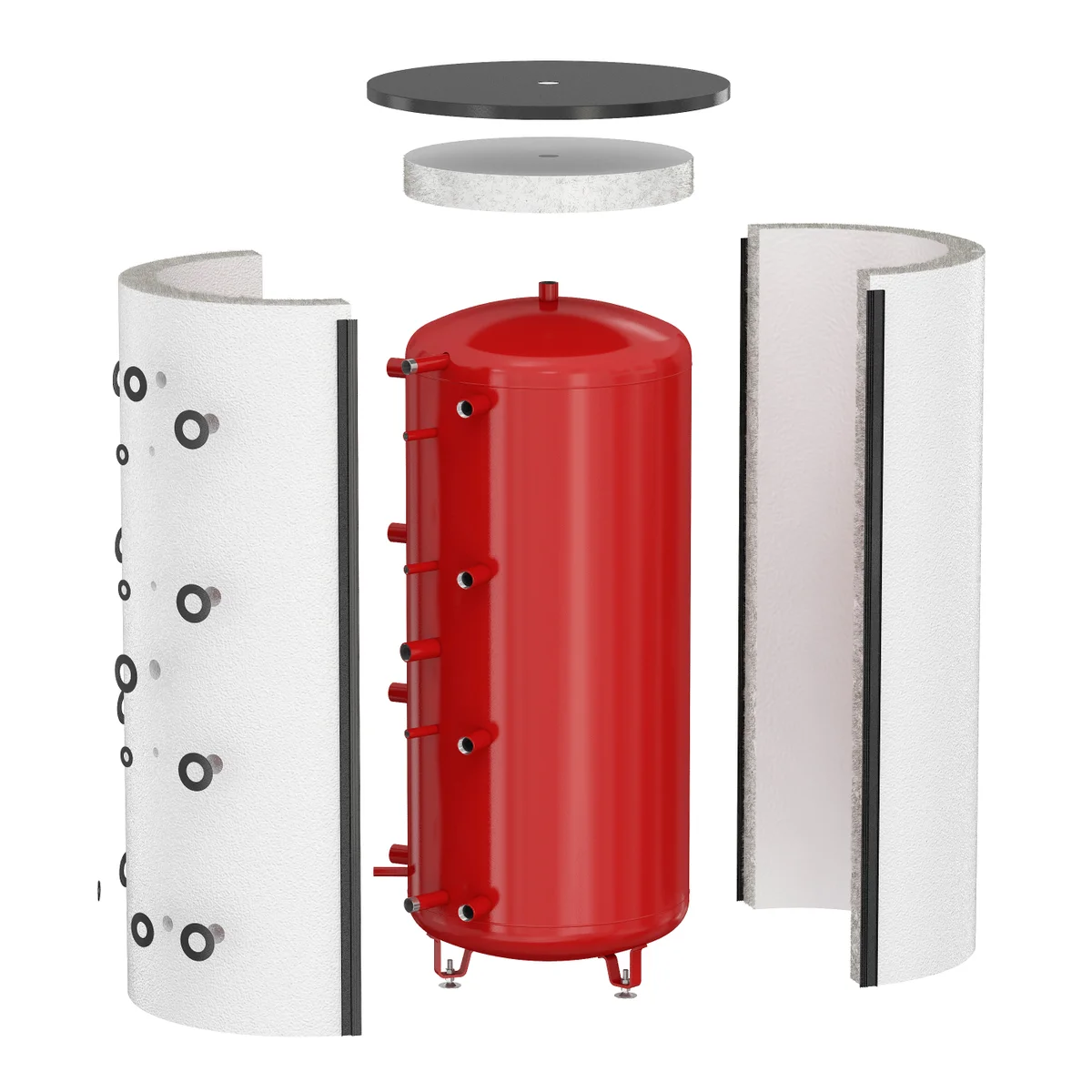 Flamco FlexTherm iso. 200L Buffer 8cm wit flamco 18675