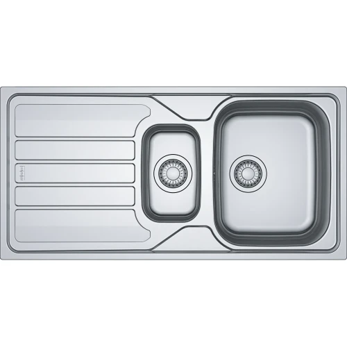 Franke Flash inbouwspoeltafel 1000 x 500mm - 1 1/2 bakken - inox - met verlek - omkeerbaar - inclusief sifon 101.0715.790