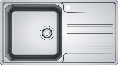 Franke Bell vlakbouwspoeltafel 860 x 480 mm - 1 bak - inox - met verlek rechts 127.0548.175