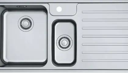 Franke 127.0548.177 Franke Bell vlakbouwspoeltafel 1000 x 480 mm - 1 + 1/2 bak - inox - met verlek rechts