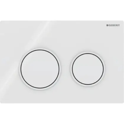 Geberit 115.085.11.1 Geberit Omega 20 bedieningsplaat voor spoeling met 2 hoeveelheden - wit - designringen wit mat
