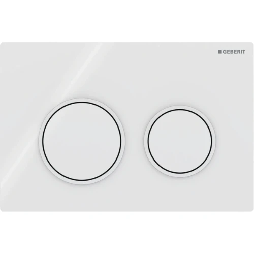 Geberit Omega 20 bedieningsplaat voor spoeling met 2 hoeveelheden - wit - designringen wit mat 115.085.11.1