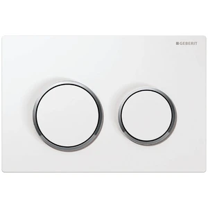 Geberit 115.085.KJ.1 Geberit Omega 20 bedieningsplaat - wit duotoets kunststof wit/glansverchroomd/wit