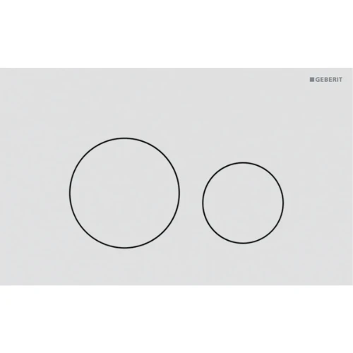 Geberit Sigma 40 bedieningsplaat rond - Wit mat / Easy-to-clean gecoat - 2 druktoetsen 115.628.JT.1
