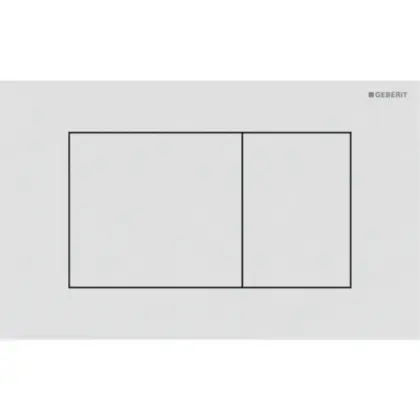 Geberit 115.629.JT.1 Geberit Sigma 40 bedieningsplaat hoekig - Wit mat / Easy-to-clean gecoat - 2 druktoetsen