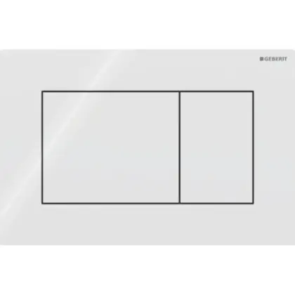 Geberit 115.660.11.1 Geberit Sigma 01 bedieningsplaat hoekig - wit - 2 druktoetsen