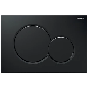 Geberit 115.770.DW.5 Geberit Sigma 01 bedieningsplaat - zwart - kunststof - 2 druktoetsen