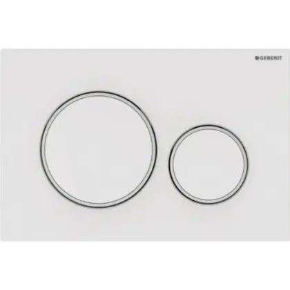 Geberit 115.882.11.1 Geberit Sigma 20 bedieningsplaat - wit/wit mat - kunststof - 2 druktoetsen