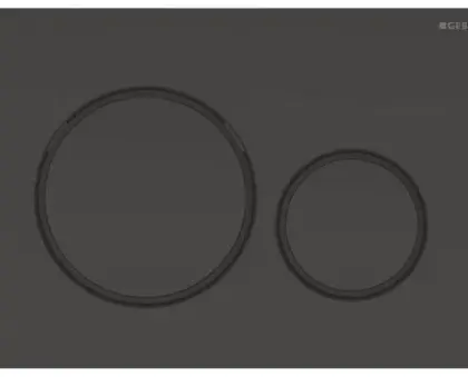 Geberit 115.882.DW.1 Geberit Sigma 20 bedieningsplaat - jet black ral 9005 - kunststof - 2 druktoetsen designringen in zwart mat