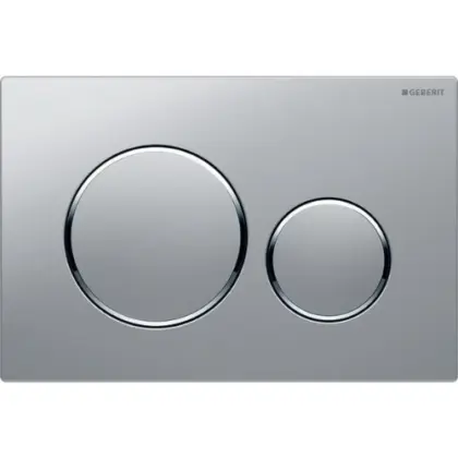 Geberit 115.882.JQ.1 Geberit Sigma 20 bedieningsplaat - mat verchroomd gelakt easy-to-clean - kunststof - 2 druktoetsen