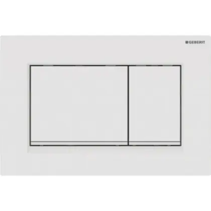 Geberit 115.883.11.1 Geberit Sigma 20 (ex Sigma 30) bedieningsplaat - wit/wit mat - 2 druktoetsen
