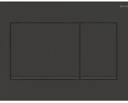 Geberit 115.883.16.1 Geberit Sigma 20 (ex Sigma 30) bedieningsplaat - zwart mat - 2 druktoetsen blinkend zwart rand