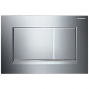 Geberit 115.883.KH.1 Geberit Sigma 20 (ex Sigma 30) bedieningsplaat - chroom - kunststof - 2 druktoetsen chroom onderaan druktoetsen