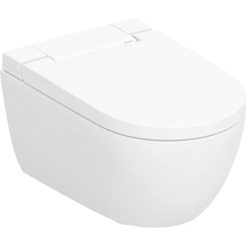 Geberit Alba Aquaclean douchetoilet 565 x 375 x 405 mm - wandtoilet - toiletzitting met soft-close - wit Keratect 146.350.01.1