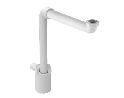 Geberit 151.116.11.1 Geberit PP enkele buissifon plaatsbesparend 5/4 x 32 mm - wit - voor badkamermeubels