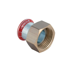 Geberit 25035 Geberit Mapress C-staal verzinkt 2-delige koppeling met losse moer vlak dichtend FF 28 x 5/4 F