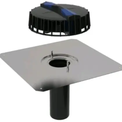 Geberit 359.099.00.1 Geberit Pluvia trechter met dichtingsplaat 90 mm (maximale afvoerdebiet 25l/s)