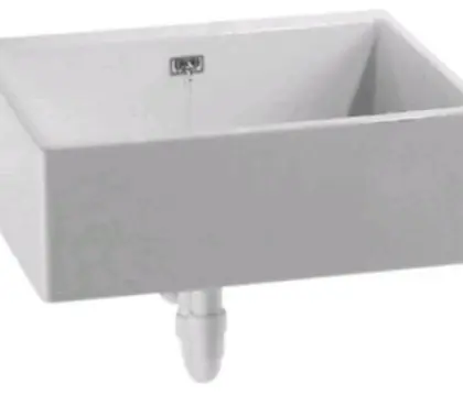 Geberit Publica multifunctionele wasbak 700 x 500 x 200 mm - wit - met overloop - met afvoer- en overloopgarnituur 361370000