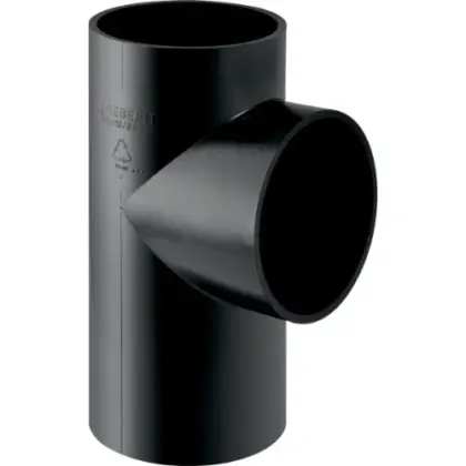 Geberit 365.170.16.1 Geberit PE verloop T-stuk 88° 75 x 63 x 75 mm