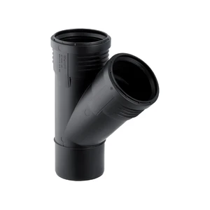 Geberit 390.532.14.1 Geberit Silent-PP verloop T-stuk 45° MFF 110 x 50 x 110 mm