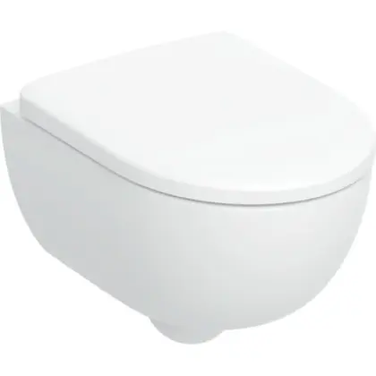 Geberit 500.803.00.1 Geberit Renova compact hangtoilet PACK (hangtoilet - toiletzitting) Rimfree zonder spoelrand - wit