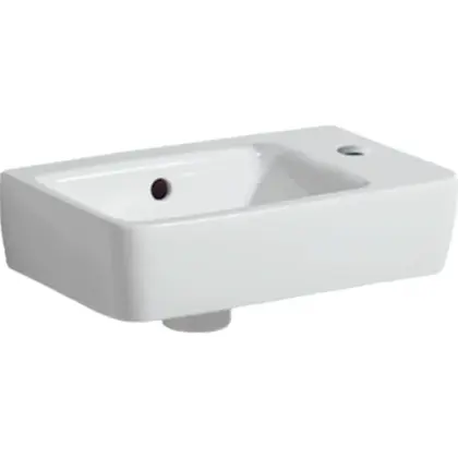 Geberit Selnova Compact handenwasser 400 x 250 x 150 mm - wit - met kraangat rechts - met overloop 501.517.00.1