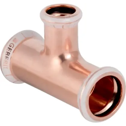 Geberit 61256 Geberit Mapress Koper verloop T-stuk FFF 22 x 15 x 22 mm