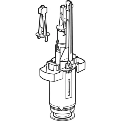 Geberit GEBERIT 243634001 VERVANGKLOK VOOR OPBOUWRESERVOIR AP128 (128307) 2 TOETSEN SPOELING (ex 240274001) 243.634.00.1